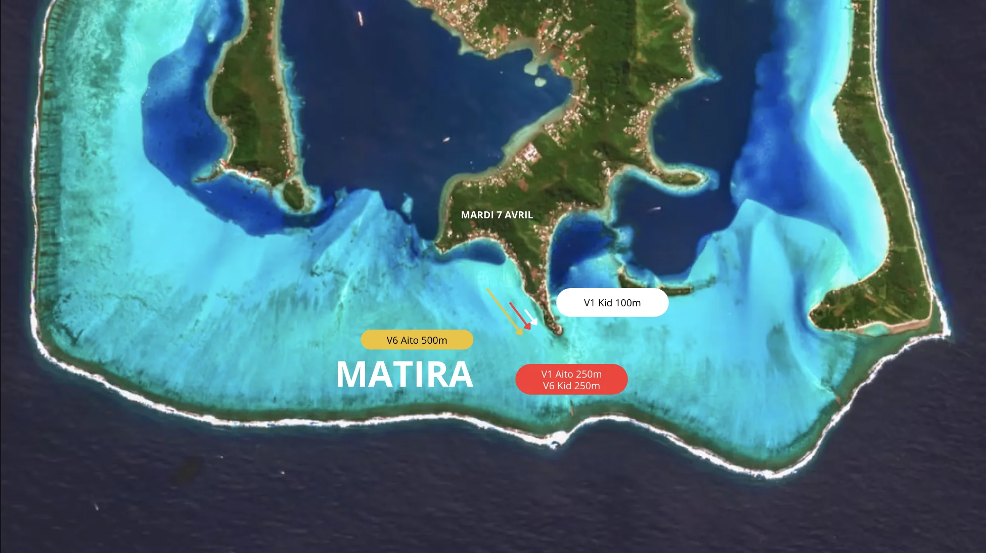 Course map — Sprints — 100m to 500m